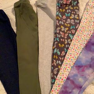 Set of 6 leggings. Girls 5/6 old navy.